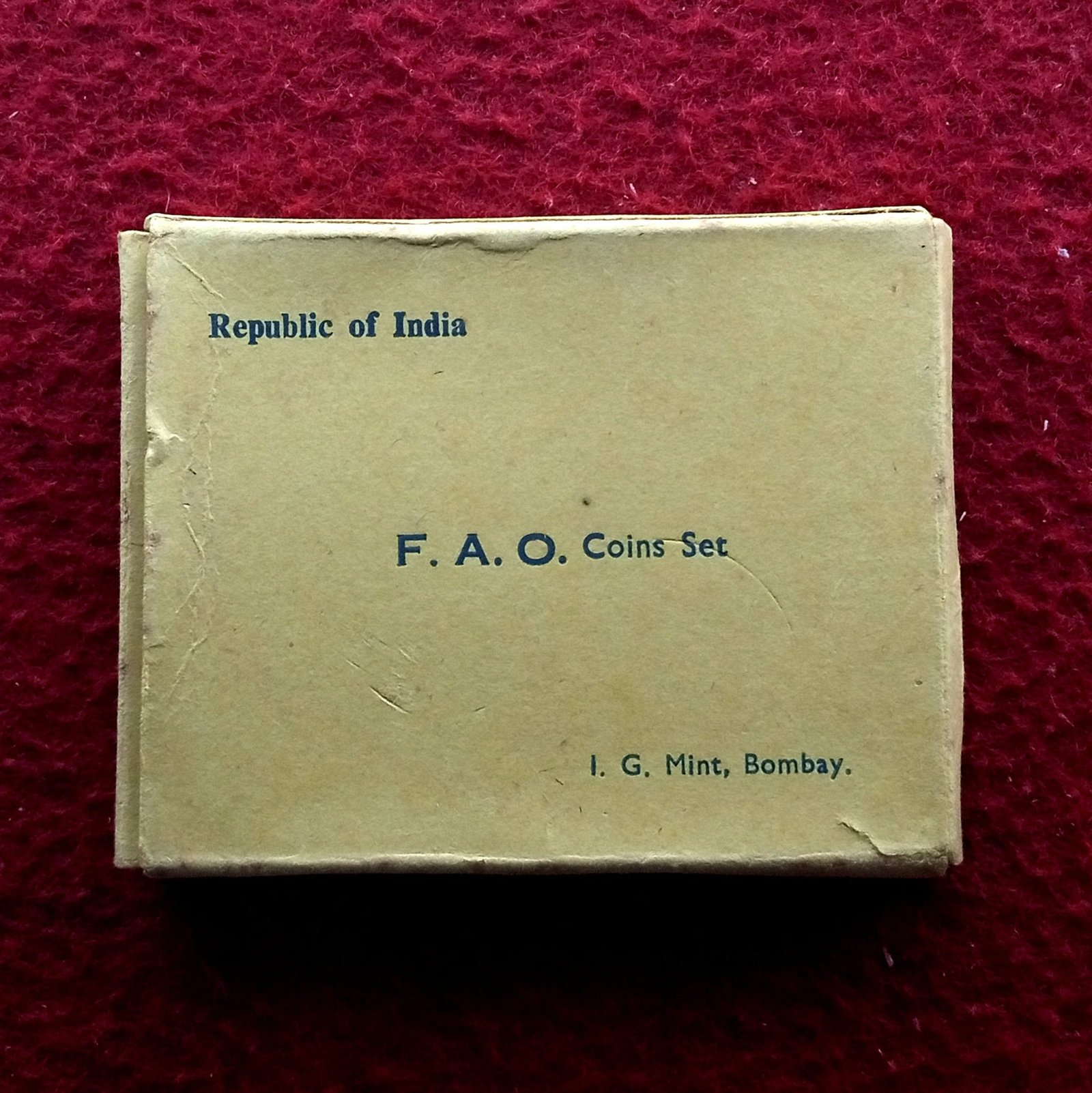 1970 - Food For All UNC 2 Coins Set (Rs.10, Ps.20) Bombay Mint