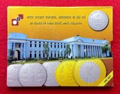 2012 - 60 Years Of India Govt Mint Kolkata UNC 2 Coins Set (Rs.60, Rs.5)