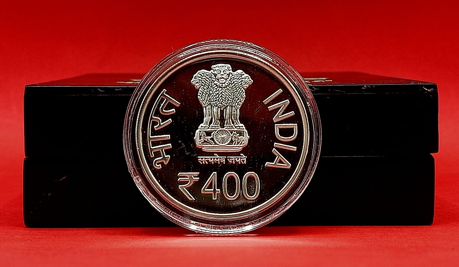 2021 - 400th Birth Anniversary of Sri Guru Tegh Bahadur Ji Commemorative 1 Coin MDF Box (Rs.400) Mumbai Mint - Image 7