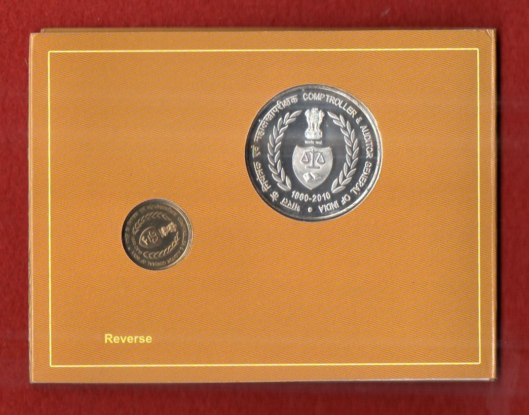 2011 Comptroller and Auditor General of India (Kolkata) UNC 2 Coins Set (Rs.150,Rs. 5) - Image 3