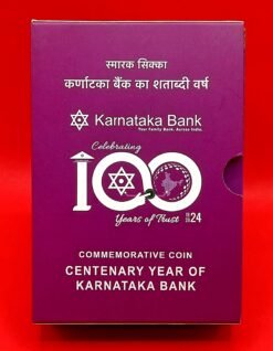 2024 - Centenary Year of Karnataka Bank Proof 1 Coin MDF Box (Rs 100) Hyderabad Mint