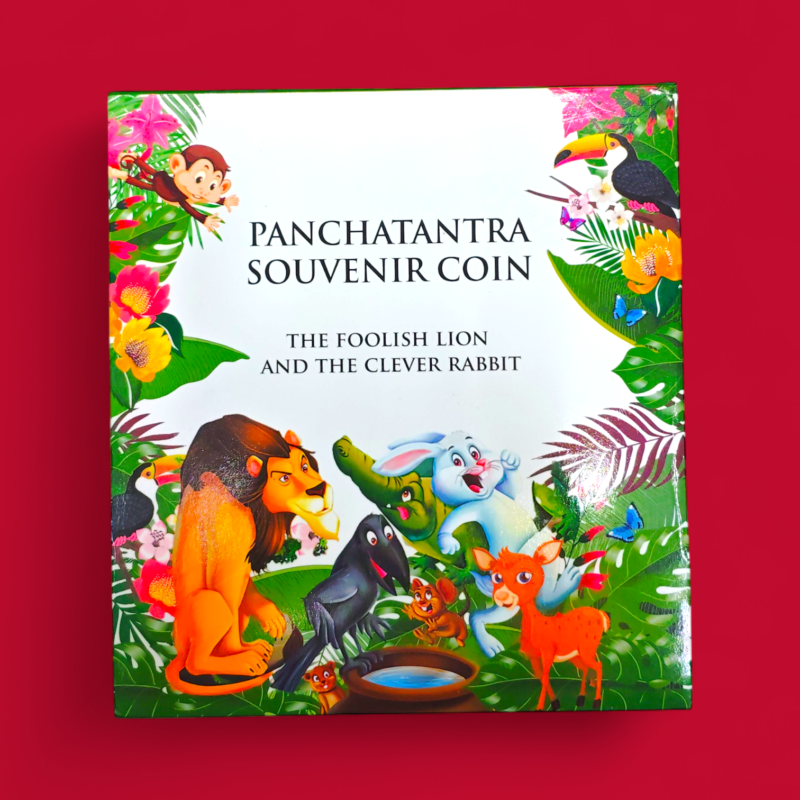 Panchatantra Souvenir The Foolish Lion And The Clever Rabbit 2022 Silver Commemorative Coin Set